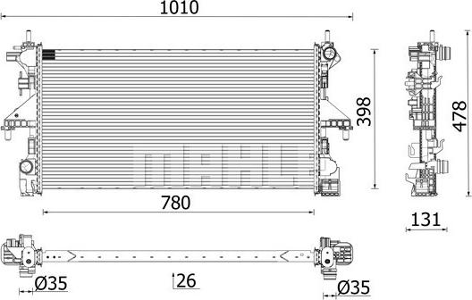 Wilmink Group WG2193157 - Radiatore, Raffreddamento motore autozon.pro