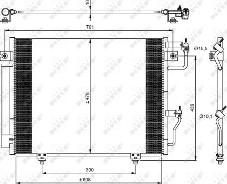 Wilmink Group WG2160505 - Condensatore, Climatizzatore autozon.pro