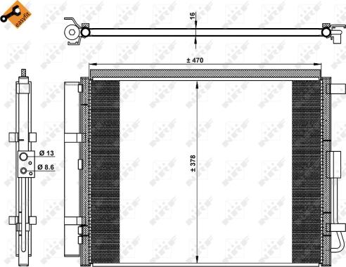 Wilmink Group WG2160577 - Condensatore, Climatizzatore autozon.pro