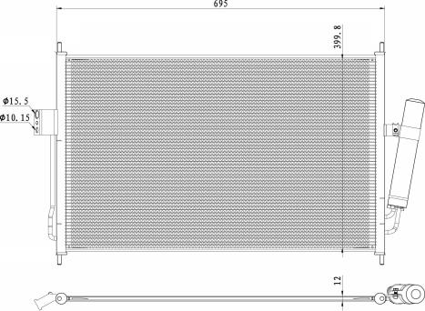 Wilmink Group WG2160747 - Condensatore, Climatizzatore autozon.pro