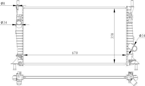 Wilmink Group WG2162184 - Radiatore, Raffreddamento motore autozon.pro