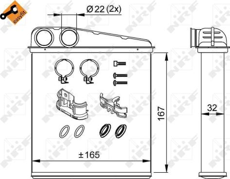 Wilmink Group WG2162229 - Scambiatore calore, Riscaldamento abitacolo autozon.pro