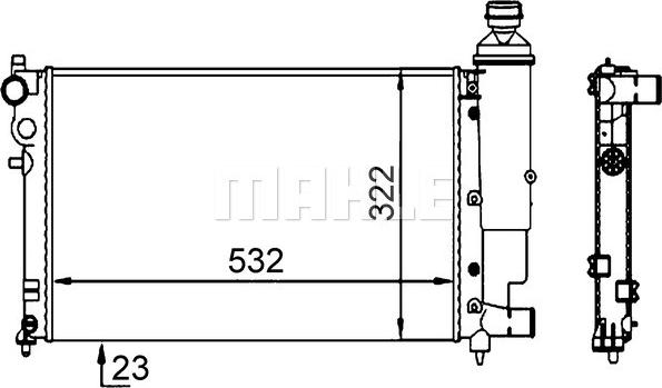 Wilmink Group WG2184128 - Radiatore, Raffreddamento motore autozon.pro