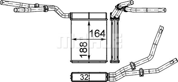 Wilmink Group WG2180077 - Scambiatore calore, Riscaldamento abitacolo autozon.pro