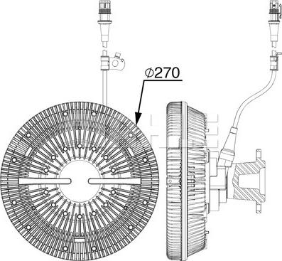 Wilmink Group WG2180392 - Giunto di collegamento, Ventilatore radiatore autozon.pro