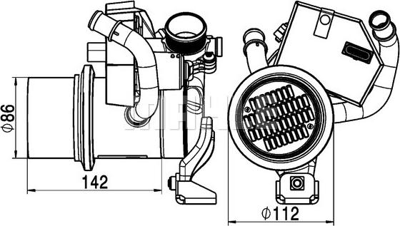 Wilmink Group WG2180250 - Radiatore, Ricircolo gas scarico autozon.pro