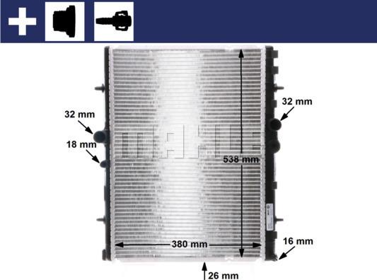 Wilmink Group WG2183448 - Radiatore, Raffreddamento motore autozon.pro