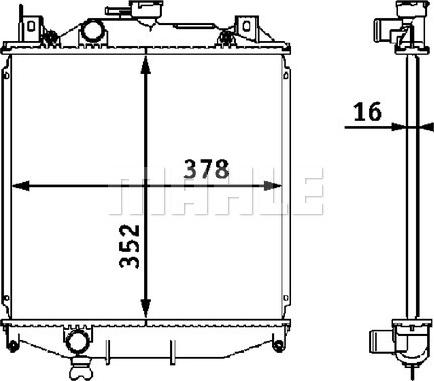 Wilmink Group WG2183035 - Radiatore, Raffreddamento motore autozon.pro