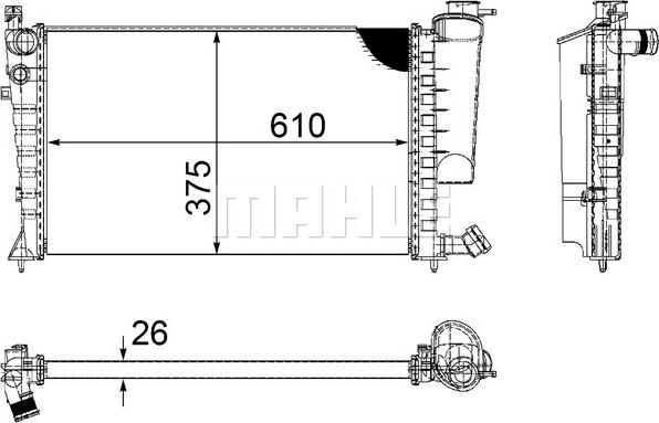 Wilmink Group WG2183173 - Radiatore, Raffreddamento motore autozon.pro