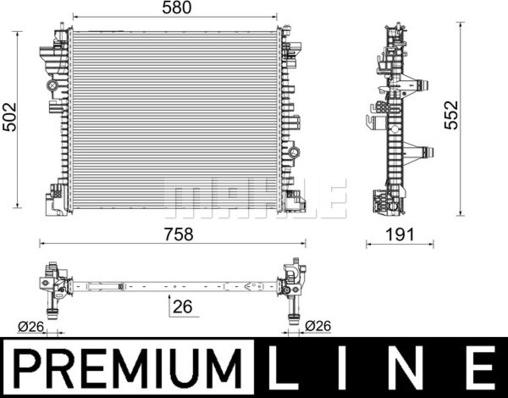 Wilmink Group WG2183372 - Radiatore, Raffreddamento motore autozon.pro