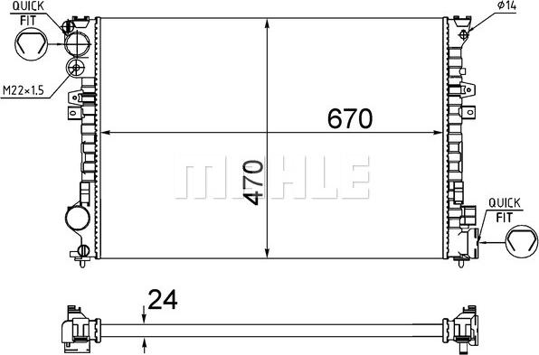 Wilmink Group WG2183787 - Radiatore, Raffreddamento motore autozon.pro