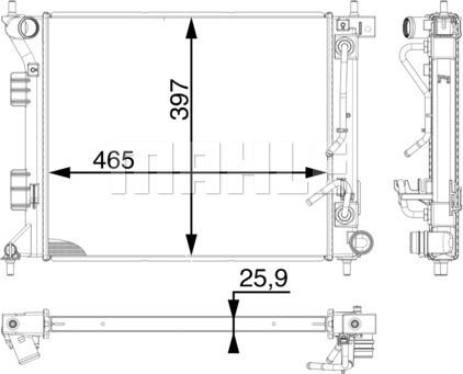 Wilmink Group WG2182975 - Radiatore, Raffreddamento motore autozon.pro