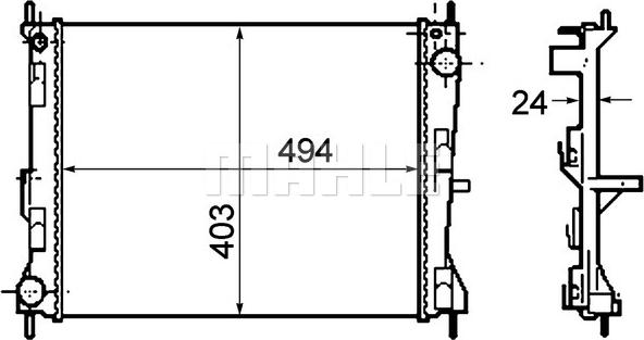 Wilmink Group WG2182824 - Radiatore, Raffreddamento motore autozon.pro