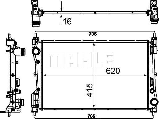 Wilmink Group WG2182877 - Radiatore, Raffreddamento motore autozon.pro