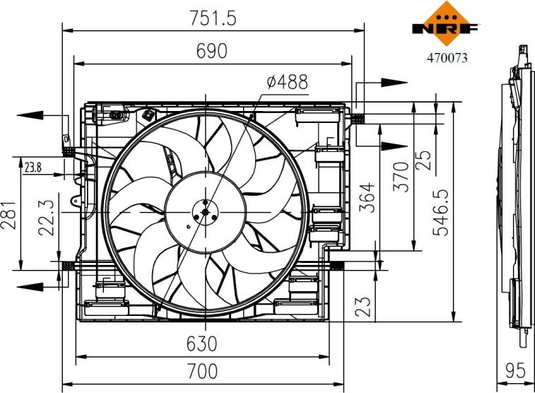 Wilmink Group WG2305646 - Ventola, Raffreddamento motore autozon.pro