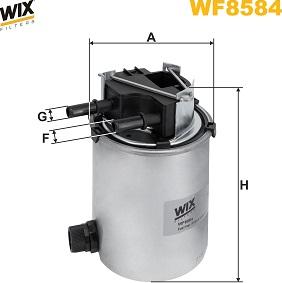 WIX Filters WF8584 - Filtro carburante autozon.pro