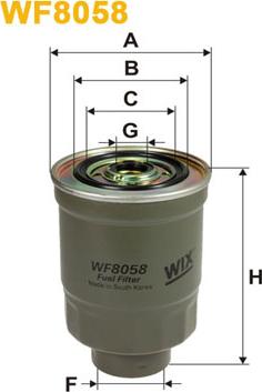 WIX Filters WF8058 - Filtro carburante autozon.pro