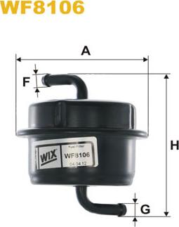 WIX Filters WF8106 - Filtro carburante autozon.pro