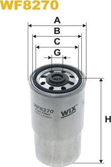 WIX Filters WF8270 - Filtro carburante autozon.pro