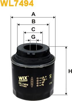 WIX Filters WL7494 - Filtro olio autozon.pro