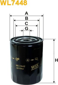 WIX Filters WL7448 - Filtro olio autozon.pro