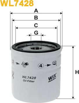 WIX Filters WL7428 - Filtro olio autozon.pro