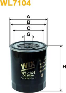 WIX Filters WL7104 - Filtro olio autozon.pro