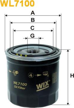 WIX Filters WL7100 - Filtro olio autozon.pro