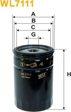 WIX Filters WL7111 - Filtro olio autozon.pro