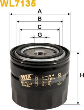 WIX Filters WL7135 - Filtro olio autozon.pro