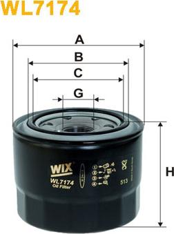 WIX Filters WL7174 - Filtro olio autozon.pro