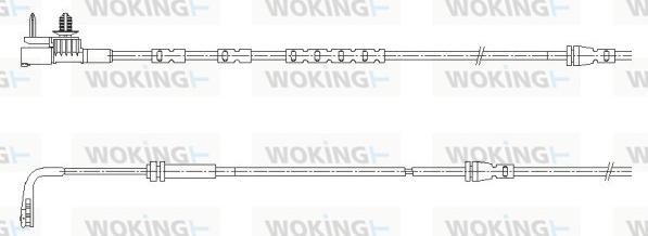 Woking 001196 - Contatto segnalazione, Usura past. freno / mat. d'attrito autozon.pro