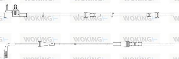 Woking 001191 - Contatto segnalazione, Usura past. freno / mat. d'attrito autozon.pro