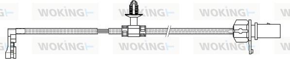 Woking 001166 - Contatto segnalazione, Usura past. freno / mat. d'attrito autozon.pro