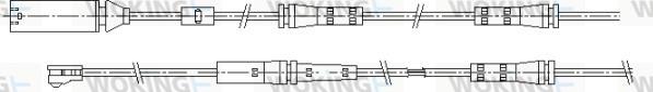 Woking 001163 - Contatto segnalazione, Usura past. freno / mat. d'attrito autozon.pro