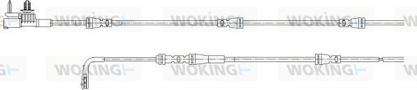 Woking 001185 - Contatto segnalazione, Usura past. freno / mat. d'attrito autozon.pro