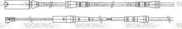 Woking 001206 - Contatto segnalazione, Usura past. freno / mat. d'attrito autozon.pro