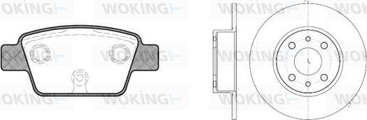 Woking 89613.00 - Kit freno, Freno a disco autozon.pro