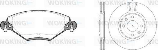 Woking 89283.00 - Kit freno, Freno a disco autozon.pro