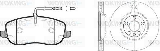 Woking 89793.00 - Kit freno, Freno a disco autozon.pro