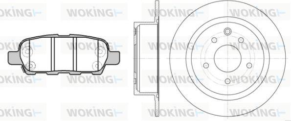 Woking 89763.00 - Kit freno, Freno a disco autozon.pro