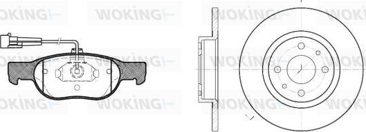 Woking 84883.00 - Kit freno, Freno a disco autozon.pro