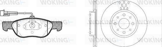 Woking 84873.01 - Kit freno, Freno a disco autozon.pro