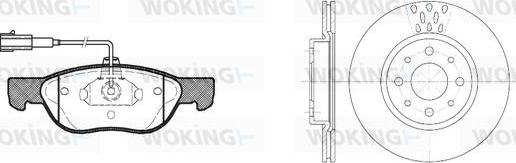 Woking 84873.03 - Kit freno, Freno a disco autozon.pro