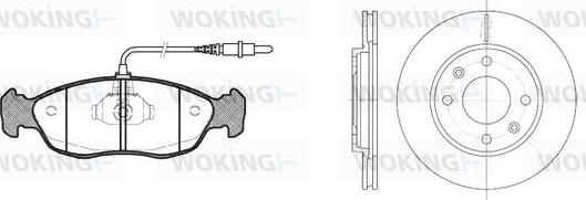 Woking 85613.01 - Kit freno, Freno a disco autozon.pro