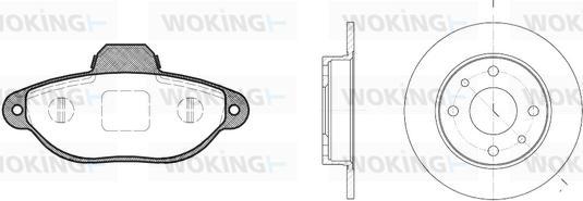 Woking 85143.00 - Kit freno, Freno a disco autozon.pro