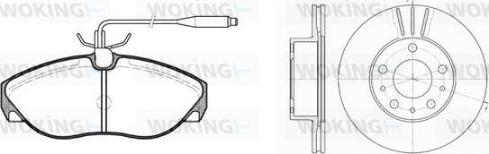 Woking 85863.01 - Kit freno, Freno a disco autozon.pro