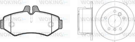 Woking 86333.00 - Kit freno, Freno a disco autozon.pro