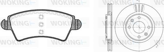 Woking 86263.01 - Kit freno, Freno a disco autozon.pro