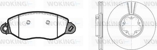 Woking 86723.02 - Kit freno, Freno a disco autozon.pro